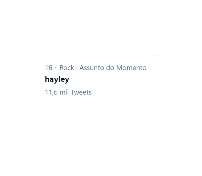 Hayley está entre os assuntos mais comentados no Brasil após o anúncio do "FLOWERS for VASES / descansos"!