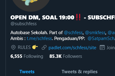 SchoolfessID's tweet photo. BEFORE: 6,555 FOLLOWING https://t.co/B3KL1RL7sx