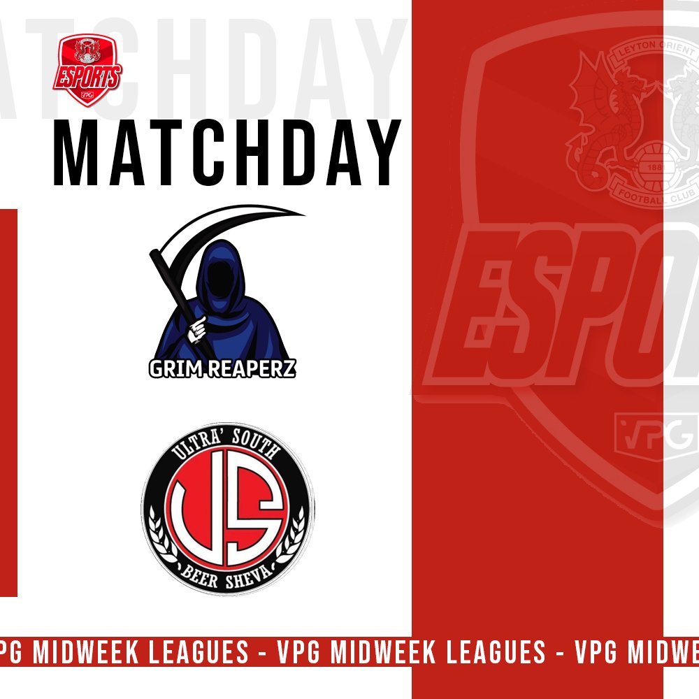 Tonight's action in <a href="/OfficialVPG/">Virtual Pro Gaming</a> Conference South and <a href="/VPGUK/">VPG United Kingdom</a> England L4.

England | 8.15pm - @GrimReapersEsp2

Conference South | 8.45pm - <a href="/SouthVpg/">FC Beer Sheva</a>

Good Luck to our opponents this evening.