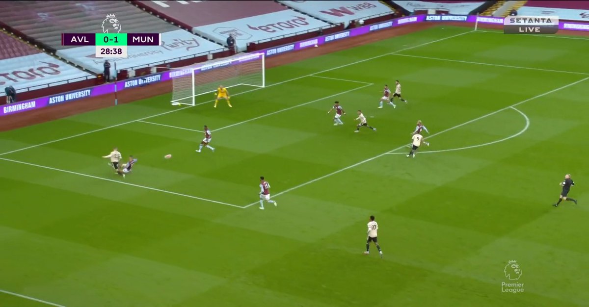 Underlapping:Luke has developed this underlap with Rashy which is majorly impactful. I chose this one below because of one particular reason — he's on the move before Rashy even receives the ball! A benefit of this pattern is that it's helped Rashy's passing game a lot.