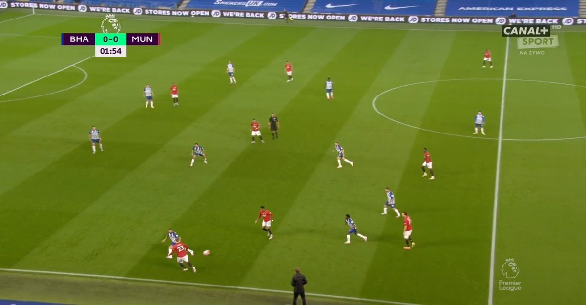 Deep Combination:He's got this nice combination with Rashy in deeper areas which is so impactful. Rashy comes short and brings the RB with him and Luke's fast and strong enough to burst past the RB into the space left. They play a nice one-two and Luke's gone!