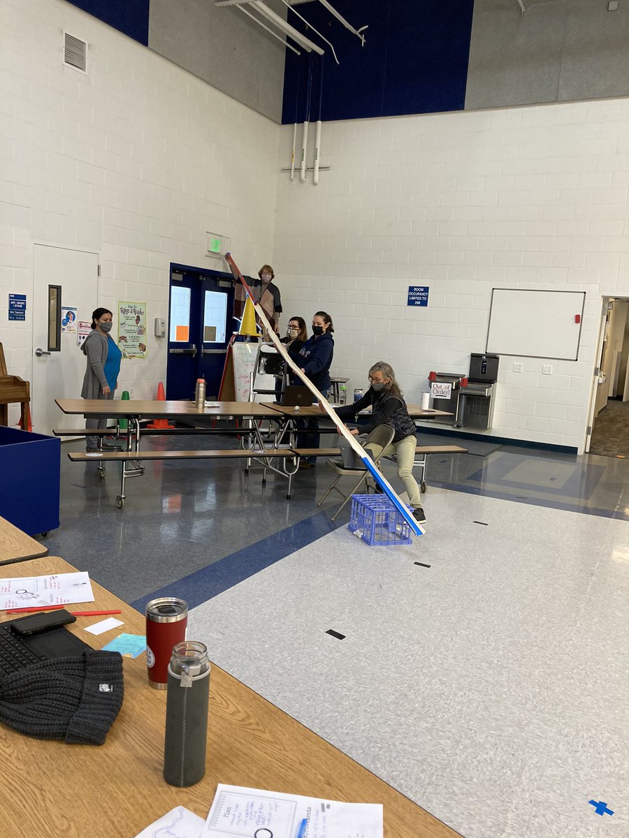 GesprincipalB's tweet image. STEM challenge for Ts on PD day with “too few” rules inspires creative ideas.  #epiclearning #agreatplace2learn