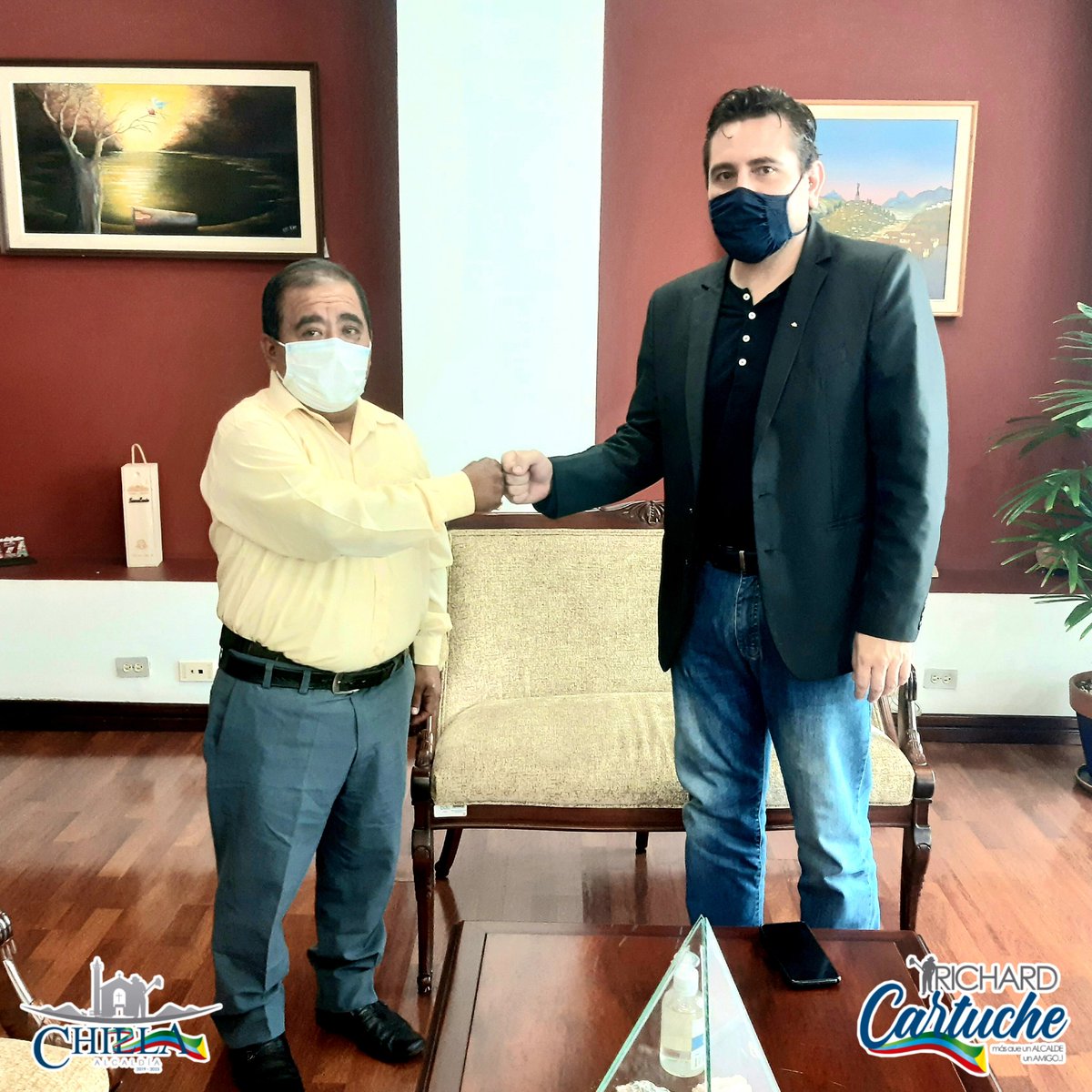 Una reunión de trabajo con equipo técnico del <a href="/BDEcuadorBP/">Banco de Desarrollo del Ecuador B.P.</a>, logró delinear una hoja ruta de acciones que permitirá el financiamiento para el sistema de agua potable y alcantarillado en Chilla

El alcalde agradeció a <a href="/CarlosJulio_JV/">Carlos Julio Jaramillo</a>, gerente del BDE, por su predisposición y apoyo