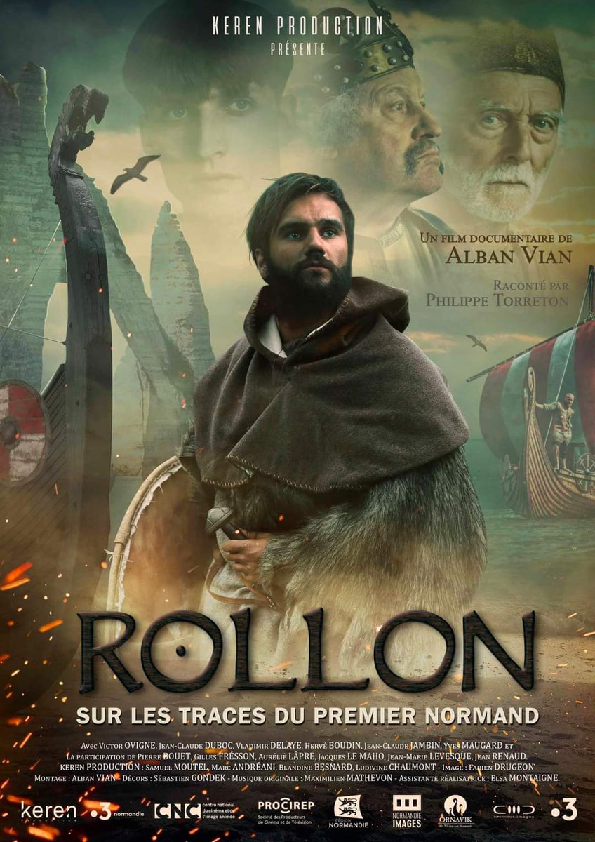 « Rollon, sur les traces du premier normand » programmé sur @France3tv #Normandie le lundi 22 février !!! #EmojiNormand