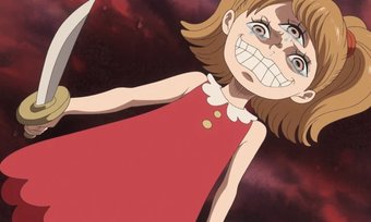 1- Presentation(bref)Pudding est la 35ème filles de BM, elle fait partie de son équipage elle a eu une enfance difficile (comme tout les persos de one piece) et elle fait partie des tribus aux trois yeux.