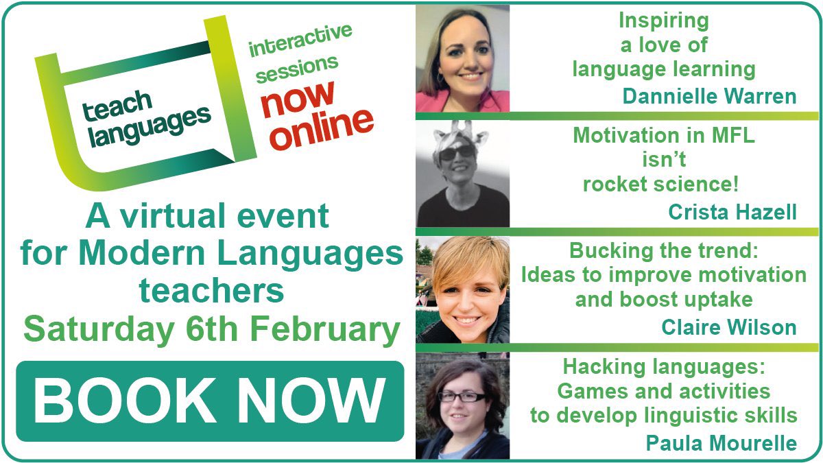 Are you coming? 2days to go until Saturday's #TeachLang event where the fab <a href="/morganmfl/">Dannielle Warren</a> <a href="/LeoLanguages/">C Wilson</a> <a href="/PmourelleMFL/">P Mourelle</a> &amp; I are speaking on #Motivation &amp; #Engagement. For more details &amp; sign up see teachlang.com Hope to see you there #MFLTwitterati #MFLChat #langchat