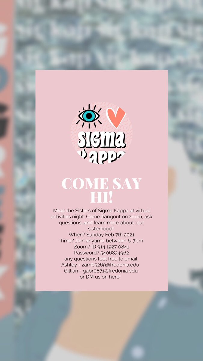 Activities night is right around the corner! February 7th 2021, via zoom. Drop in anytime between 6-7pm we cant wait! 💜