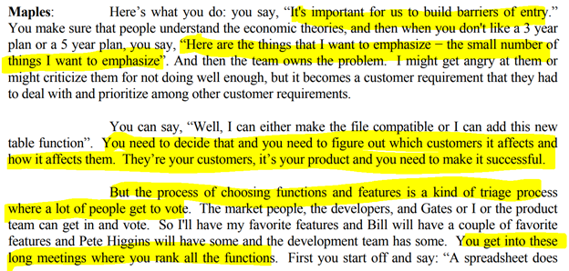 23/ On Product Decision Making"You need to decide that and you need to figure out which customers it affects and how it affects them. They're your customers, it's your product and you need to make it successful"