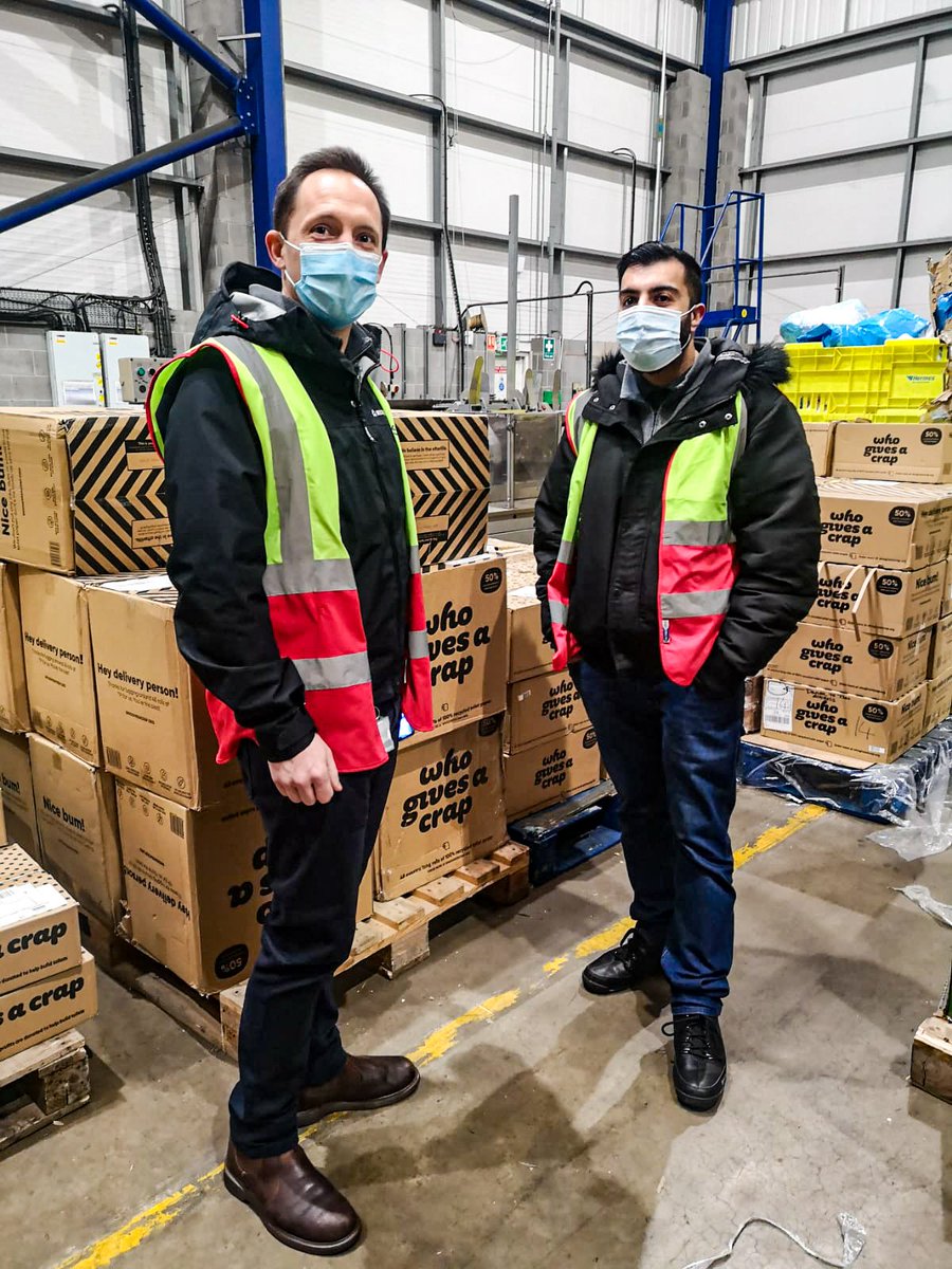 Who's that behind the mask? Onsite at <a href="/WhoGivesACrapTP/">Who Gives A Crap</a> warehouse where our customer <a href="/WoodlandGroup/">woodlandgroup</a> get the goods 🧻 to you using our software💻