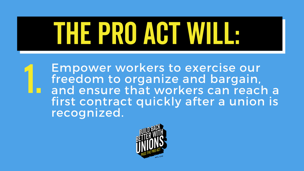 Inequality has skyrocketed because union membership has dwindled and policymakers have failed to pass pro-worker labor laws.  #PROAct