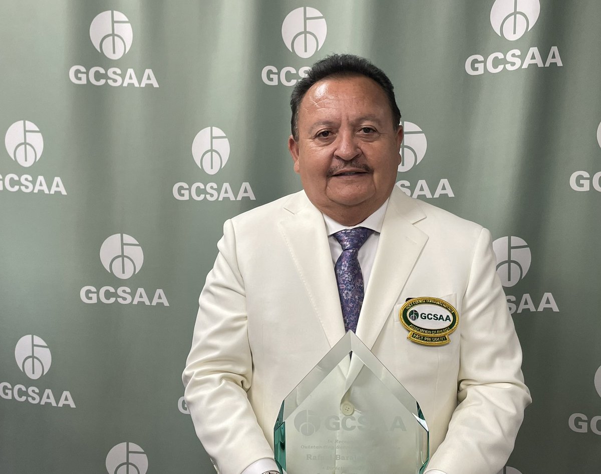Not even a virtual #GolfIndustryShow can take away the white coat ceremony. @RBarajas001, congratulations, and thank you for all that you’ve helped <a href="/GCSAA/">GCSAA</a> achieve in your tenure on the board. I will miss your visits with the board but know our friendship will be enduring.