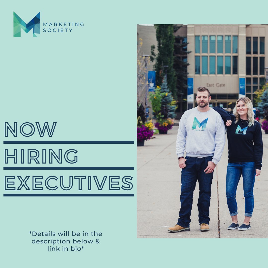 WE ARE HIRING!🚨
.
Do you have what it takes to be a Marketing Society executive? Yes? Well now if your chance to join an amazing &amp; talented team!
Click the link for more details: forms.gle/aXvEDRShonuXNY…