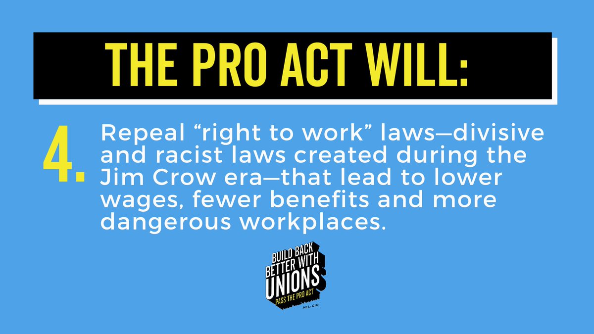 The  #PROAct is more than labor law reform, it’s civil rights legislation. Expanding collective bargaining will increase protections for women, people of color, immigrants and the LGBTQ community in areas where our laws are still falling short.