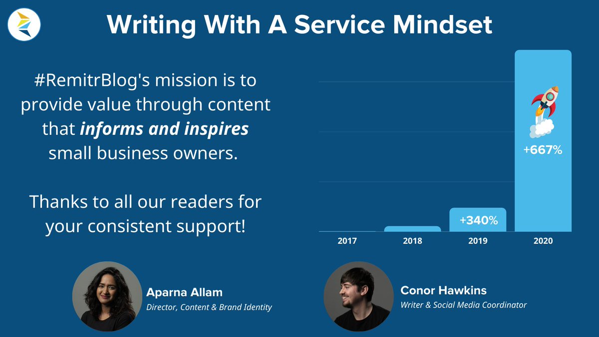 The #RemitrBlog has seen huge growth over the past year! 🎉

We're grateful for all of our readers, and take great pride in keeping you informed on all things small business.

You can check out our blog here: remitr.com/blog/ #SmallBiz #GoodContent