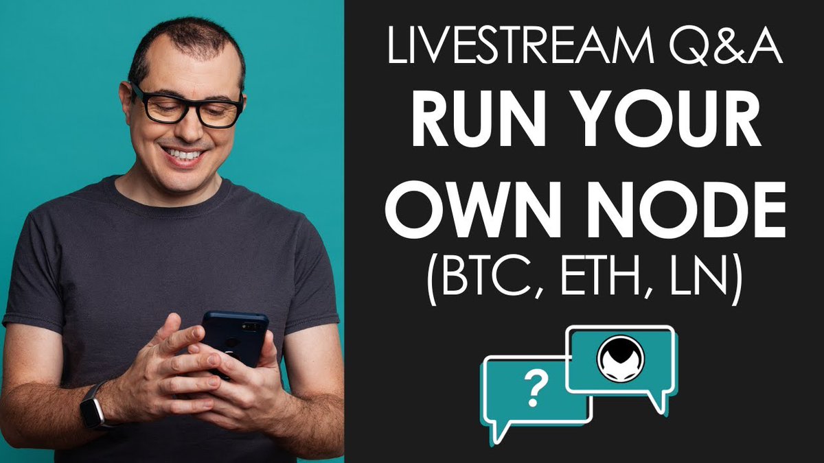 aantonop's tweet photo. Learn how to run your own #bitcoin, #ethereum, or #lightning node with me this SUNDAY! Set a reminder to join the livestream: https://t.co/6gTVeOecHL #crypto https://t.co/fjFkDESITg
