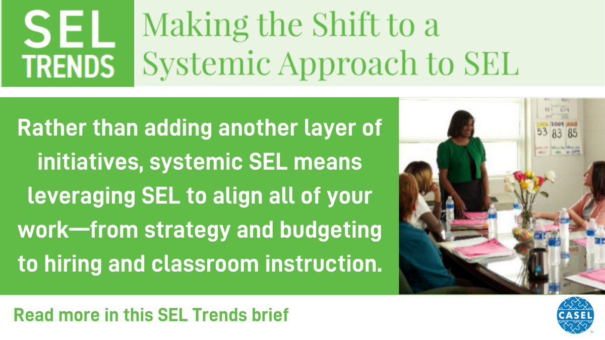caselorg's tweet image. School districts are shifting how they approach #SEL—expanding their efforts beyond a specific program to infusing SEL into everything they do. Read about efforts in @austinISD, @WCSDTweet, @metroschools: bit.ly/3iM4Mzc