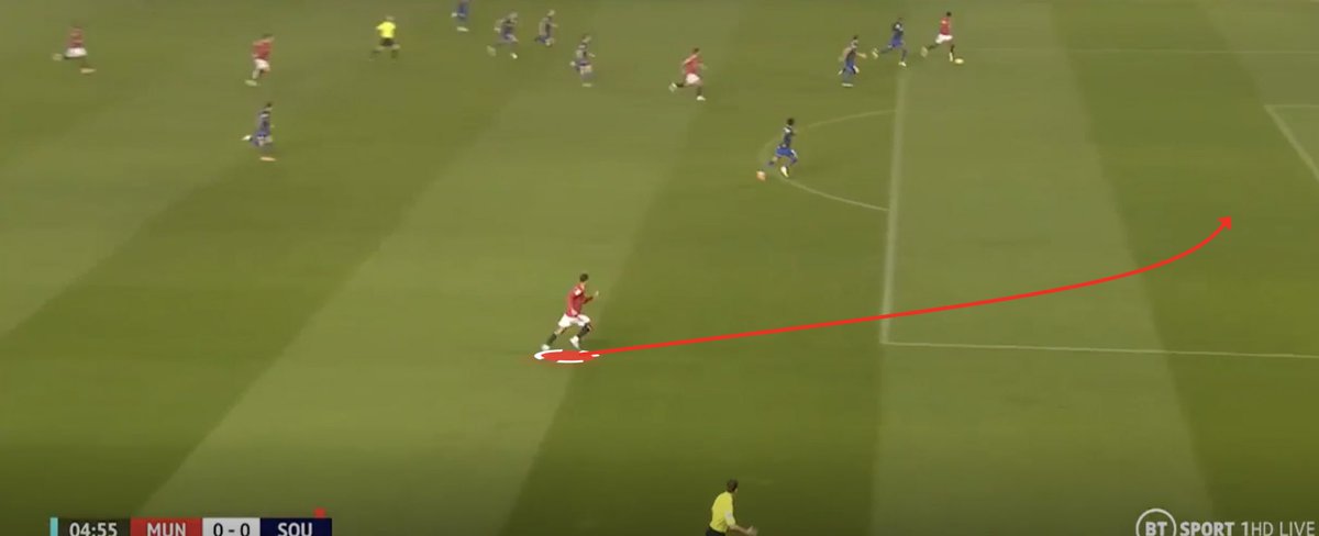 EXAMPLE: He was productive in movement *but* chose the right time to make a run or cover for AWB.When he did, he ran into space, creating opportunities for himself/others & retained the ball well.His assist began with making a short run blindside to the defender.
