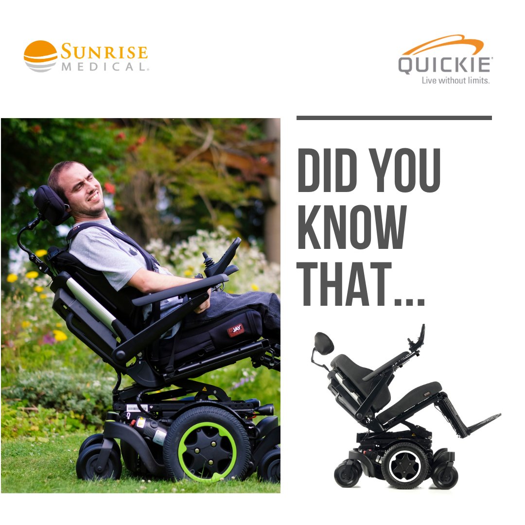 SunriseMedical's tweet photo. ❓❓Did you know that ... tilting provides important clinical and functional benefits? It provides changes in position, can help improves the stability of the trunk and head, and decreases the potential of the development of pressure injuries. https://t.co/B0mLIjaZPo