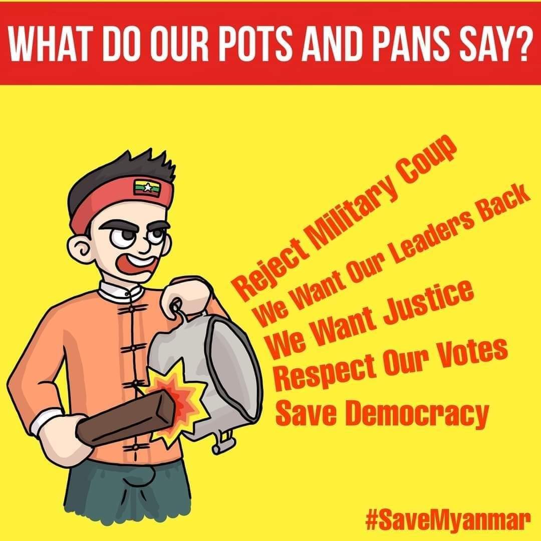 For our future, for our new generation, we will fight as hard as we can to the end We need to brighten our future and next generations. So we will show our unity. Stay safe and keep fighting.
Together, we win!!

#HearTheVoiceOfMyanmar
#RespectOurVotes