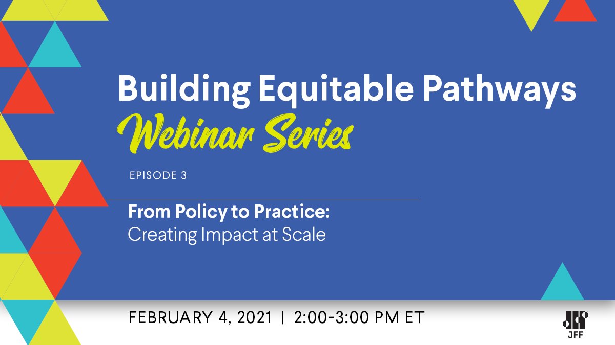 jfftweets's tweet image. Last chance to register! Join us today at 2 pm ET to learn how the national leaders at @careerconnectWA  connects learning with careers so all young people have clear pathways to high-wage, in-demand jobs. zcu.io/dtLl #equitablepathways