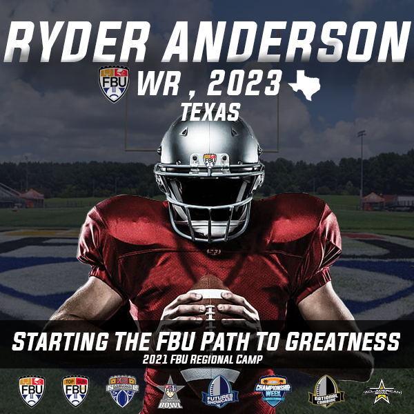 FBUcamp's tweet photo. We 👀 U @andersonryder8 

Looking forward to seeing you at an FBU Texas Camp this offseason 💪 https://t.co/QTqKKpAapC