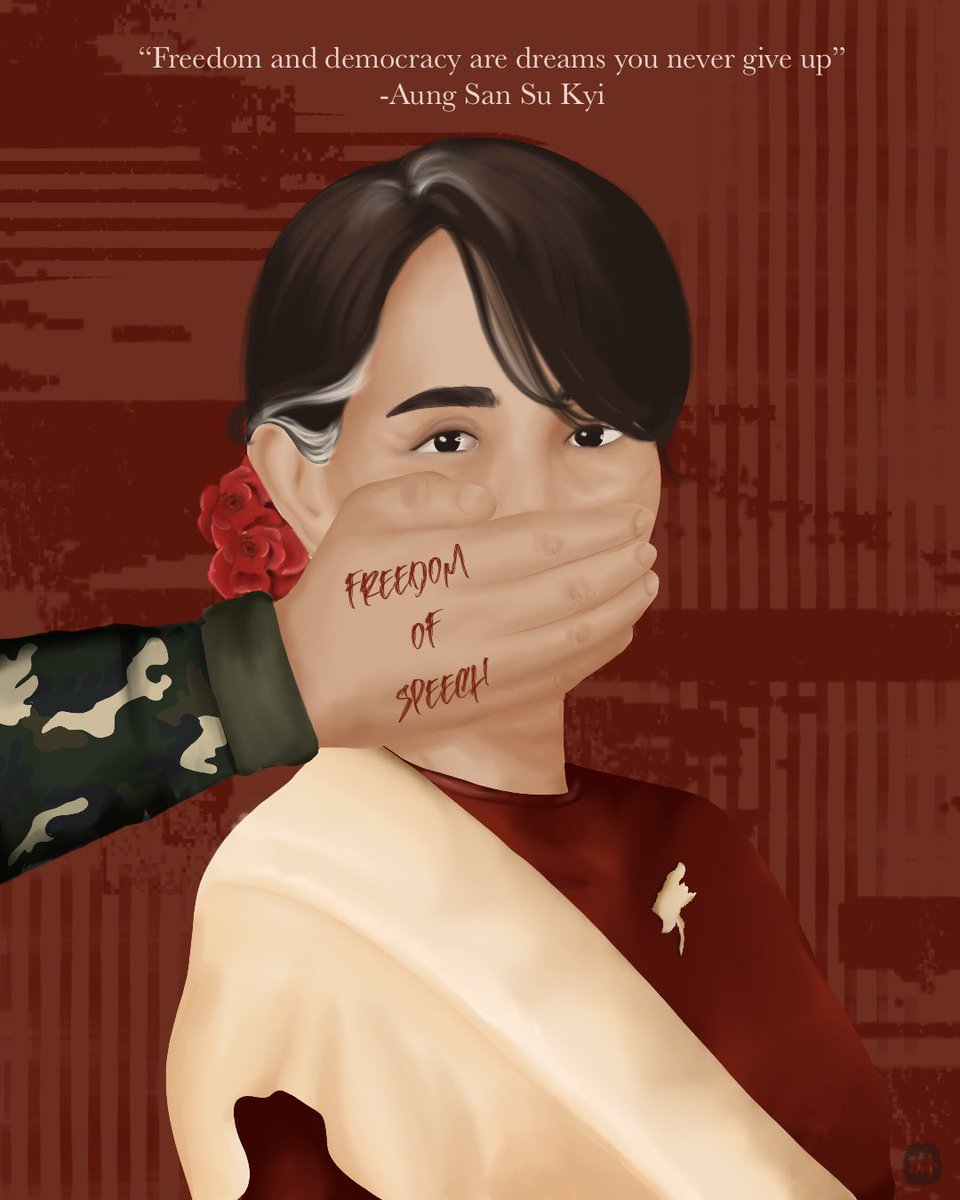 linn_yzl's tweet photo. Stop the military from taking away our freedom!! #HearTheVoiceOfMyanamr #RespectOurVotes  (I’m sorry I made a typo on the last post ) 😭 https://t.co/mXsLcKKlWl