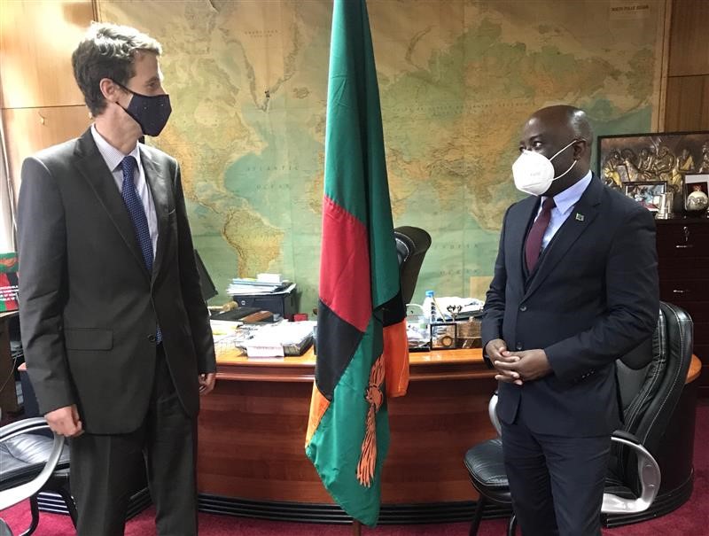 Welcome &amp; open conversation with Hon Min Kampyongo today, including on importance of justice being done for families of victims of 23 December shootings &amp; of rights of peaceful assembly enshrined in Zambian constitution.