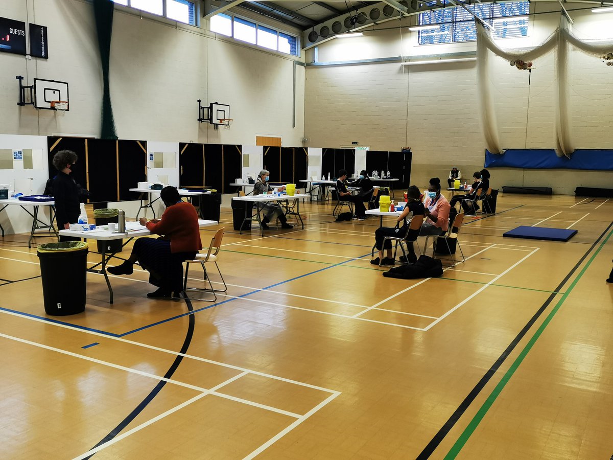 Senior 9 vaccinations in progress today at IPS - not for COVID, but no less important - meningitis and septicaemia. Thank you to the NHS nurses delivering this important service in challenging conditions.