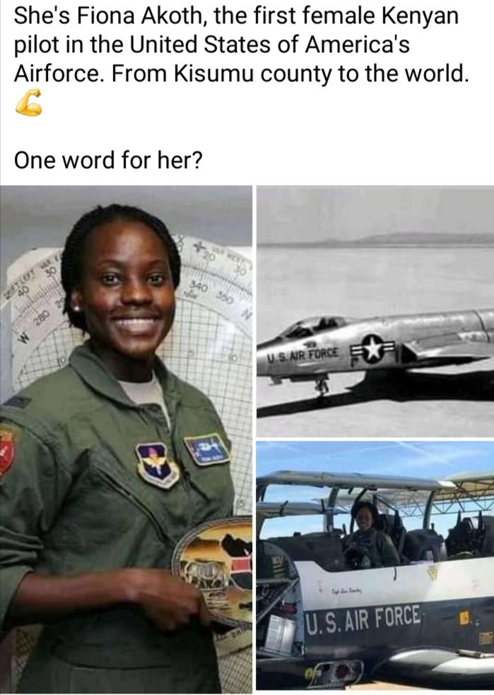 And now we another smart Luo boy called  @LarryMadowo now North America Correspondent for the BBC who was at the heart of world news recently updating on Trump succession from the heart of US. And now I hear there is a Fiona Akoth - First Kenyan female pilot in US air force