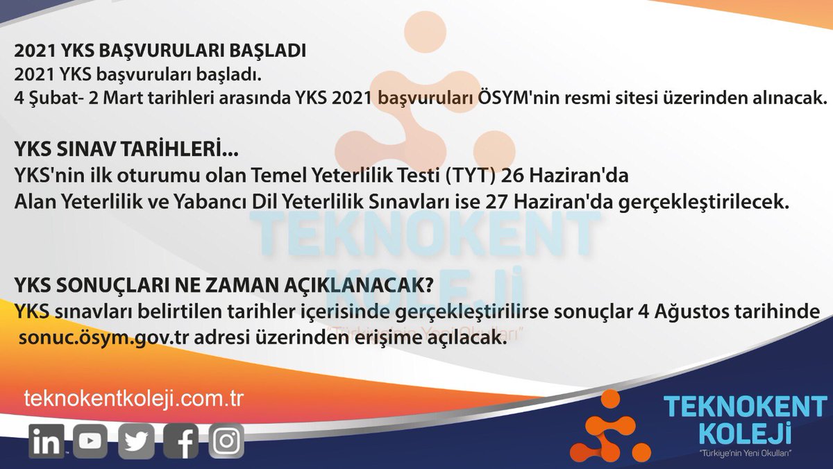 #teknokentkolejleri #Türkiyeninyeniokulları #yks #yks2021 #tyt #ayt