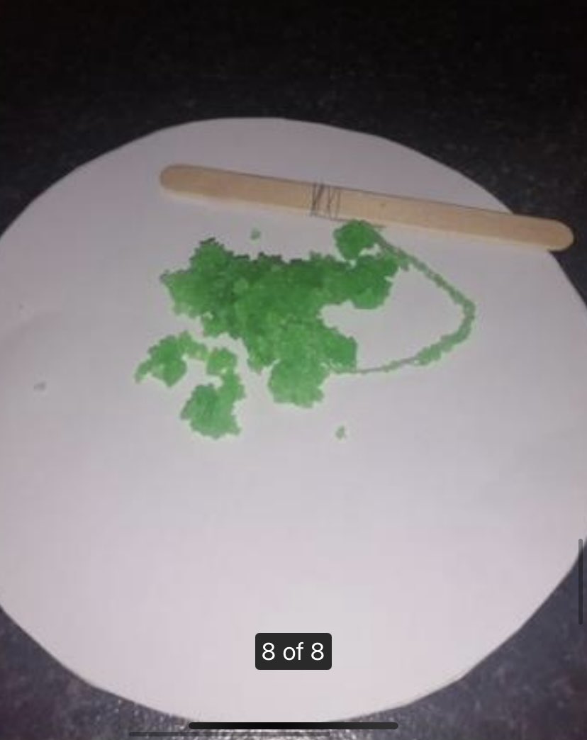 Well done to our 1st year students who were busy making sugar crystals at home last week 💎 Excellent to see students being creative adding food colouring to make coloured crystals! Well done to all 🙌🏻