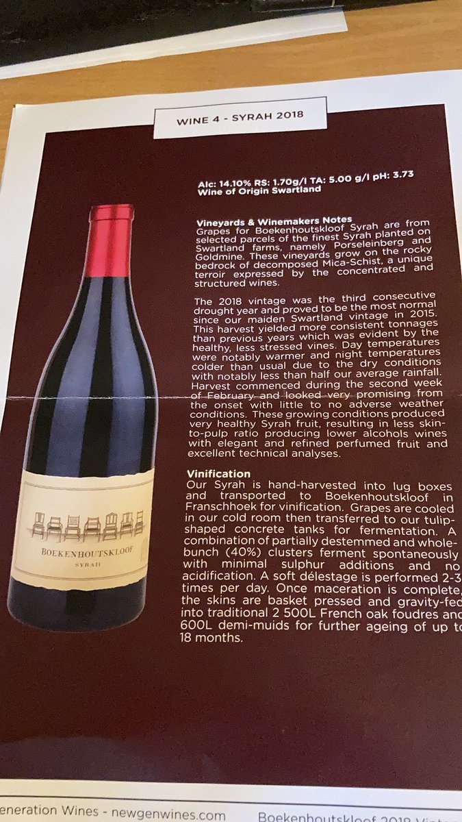 Well this is pretty special... 😍🍷🔥
Boekenhoutskloof 2018 Syrah. Wow. 
<a href="/the7chairs/">boekenhoutskloof</a> <a href="/timatkin/">Tim Atkin</a> <a href="/NewGenWinesMP/">Mark Perlaki</a>