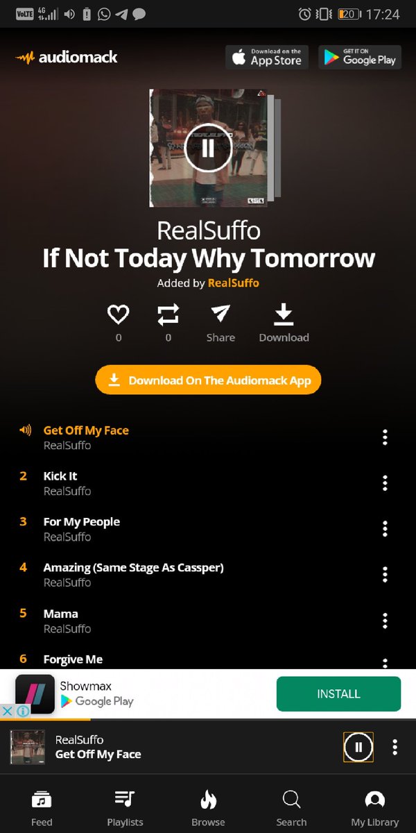 You can stream my EP 'If Not Today Why Tomorrow' by <a href="/RealSuffo/">S. Buthelezi</a> via <a href="/audiomack/">Audiomack</a> audiomack.com/RealSuffo/albu…