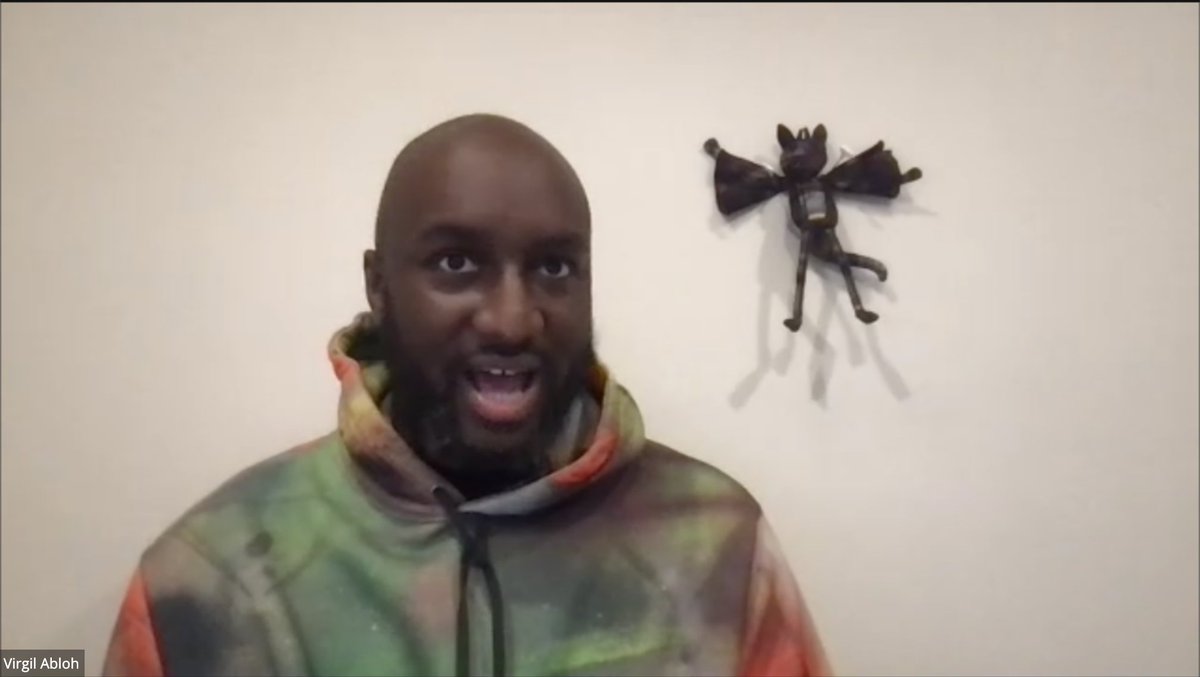 🌈 Internal brain speaking 💜 <a href="/virgilabloh/">virgil abloh</a> x <a href="/tim_blanks/">Tim Blanks</a> via <a href="/BoF/">The Business of Fashion</a>