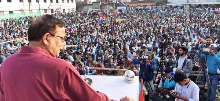 salimdotcomrade's tweet photo. The people of Murshidabad are turning in huge numbers in favour of the Left Congress alternative. The pictures are from Bhagawangola. https://t.co/2rhUgly8Gp