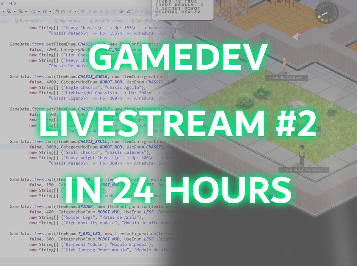 ShowdownRobot's tweet image. In 24 hours I will be #livestreaming  Robot showdown second game dev session on YouTube, there will be coding, 3d modeling, and game testing. If you are interested in game development check it out

#gamedev #robotshowdown #gamedesing #games #Livestream #indiegames #indiedevs