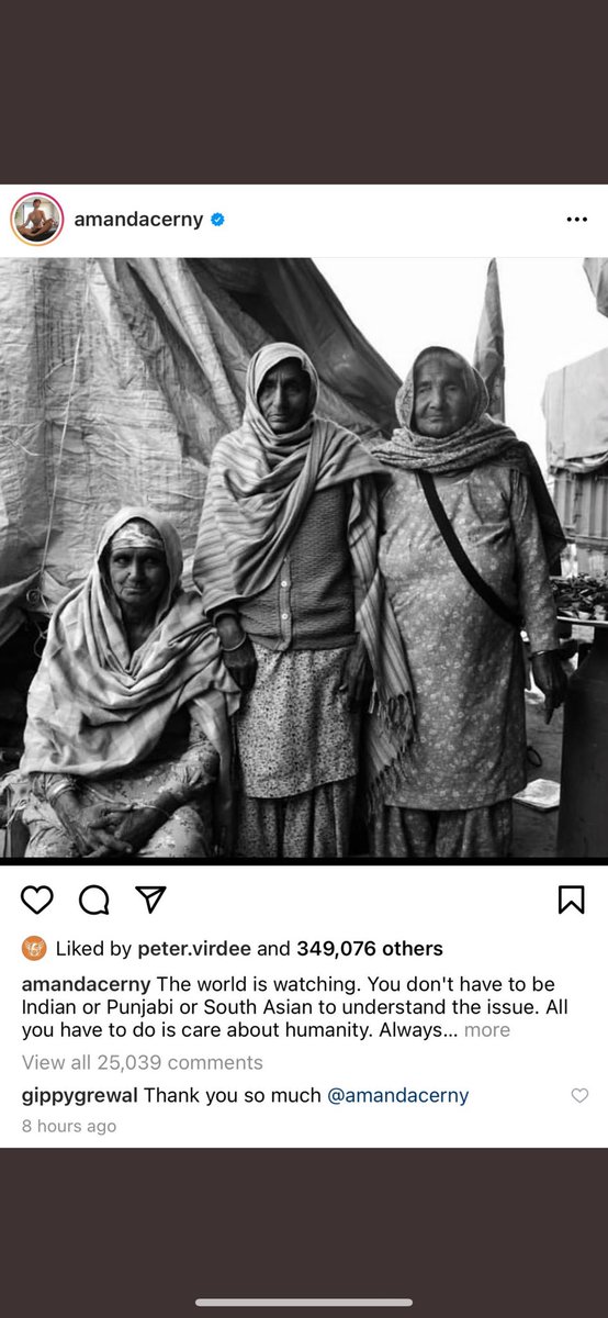 RetaurantChilli's tweet image. Thank you @AmandaCerny for supporting Indian farmers