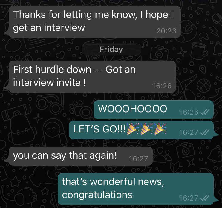 SAMWEEKSCONSULT's tweet photo. "First hurdle down -- Got an interview invite". Wonderful news for this client who secured an interview invitation to @OxfordSBS's MBA program last week.

 #mba  #emba #bschool  #cambridgemba  #oxfordmba  #lbsmba https://t.co/0jyu8cO71x