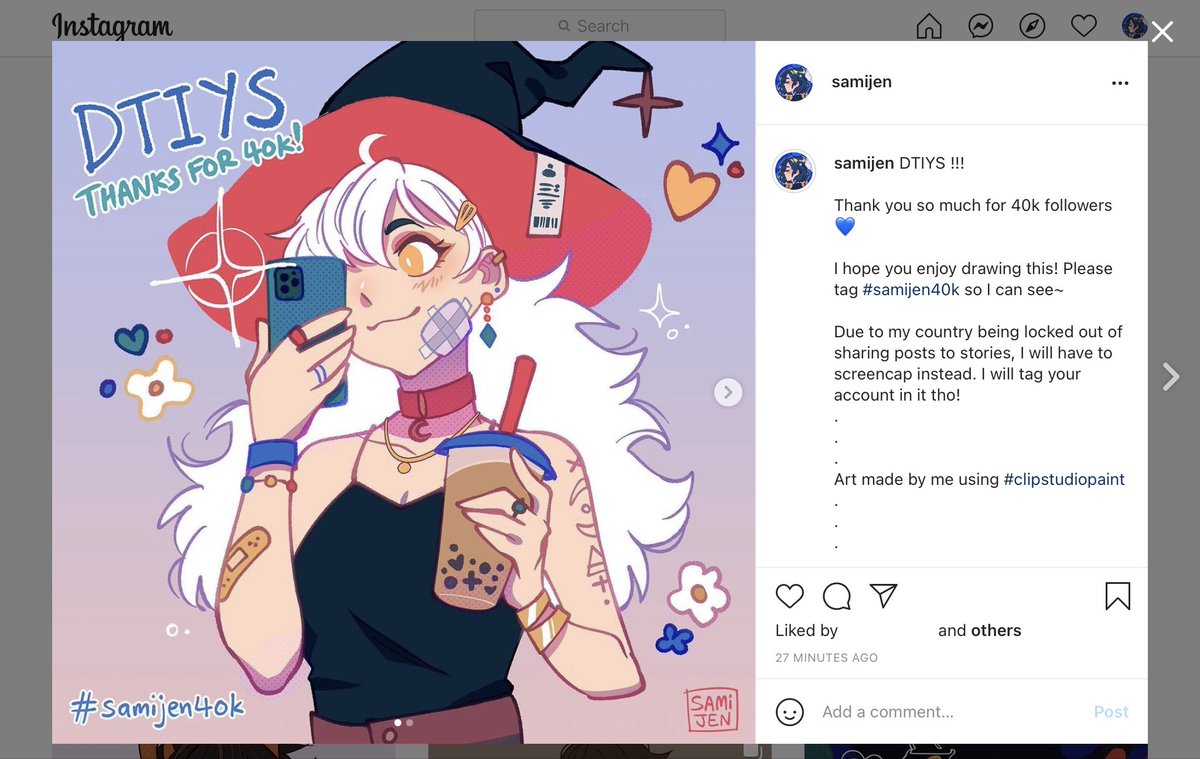 doing a DTIYS over on instagram to celebrate reaching 40k followers there. check it out if you're interested! ?

https://t.co/t7aYI0P1bq 