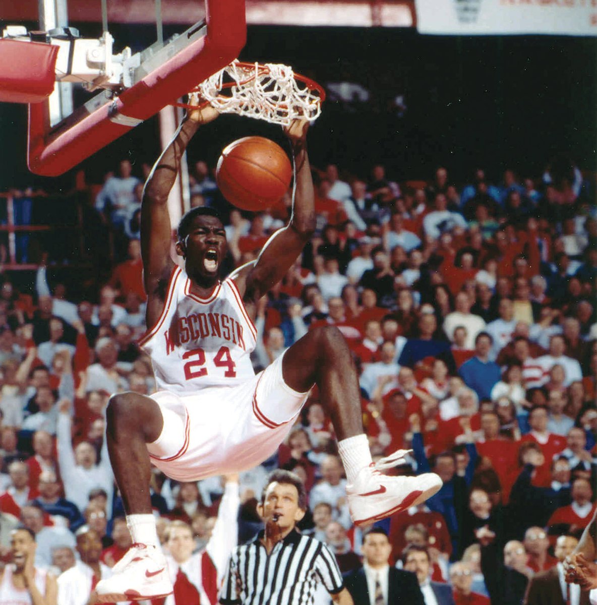 schwartz_aaron's tweet photo. @barryisthedon Without hesitation, @MichaelFinley ...maybe you could pull some strings and get #24 in the rafters at the Kohl Center where it belongs? #Badgers https://t.co/O6zXgcTc8o