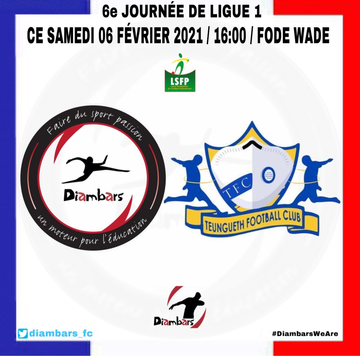 diambars_fc's tweet image. 6e journée de ligue 1 
#DFCTFC #Ligue1SN #FootLocalSN @LSFP_sn @TeunguethFc