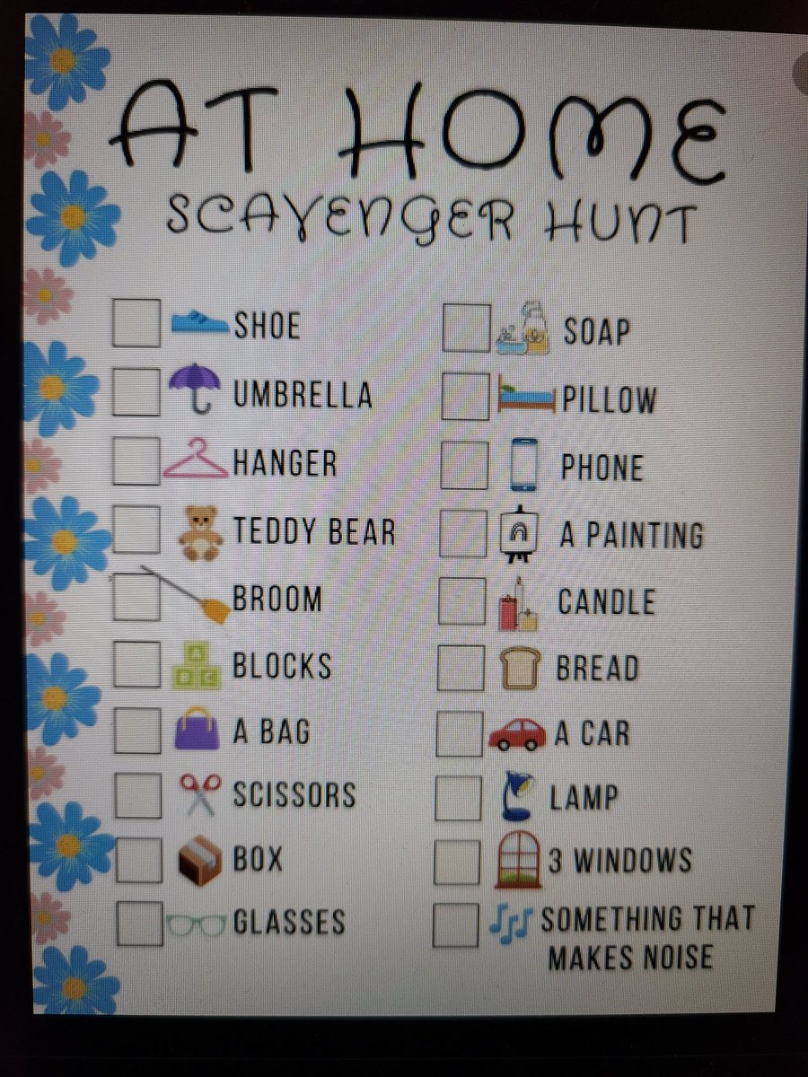 LauraRenner9's tweet photo. Yesterday we celebrated #globalplayday by posting a at home scavenger hunt for my students to do. We played nearpod and edpuzzle and fun games in class #LBVE #LBLeads #ProudtobeLB https://t.co/H5Km7vpchG