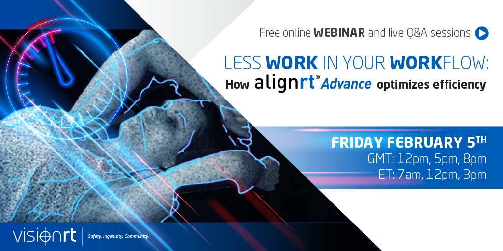 More than 1200 #radonc and #medphys professionals have already signed up for our free AlignRT® Advance webinar tomorrow, it’s not too late for you to join them! Sign up: visionrt.com/alignrt-advanc…