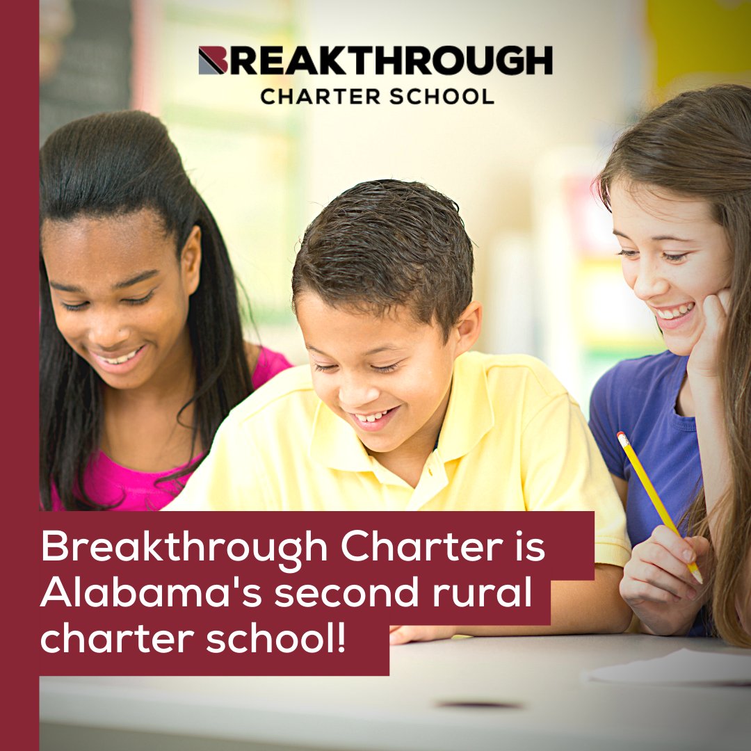 Breakthrough_CS's tweet photo. Did you know that #BreakthroughCharter is Alabama's second rural charter school in the state? We can't wait to kick off the new school year this Fall for students entering grades Pre-K through 8th Grade!
Learn more about our program: https://t.co/sry8pRjOso https://t.co/ohhfKHNgFS