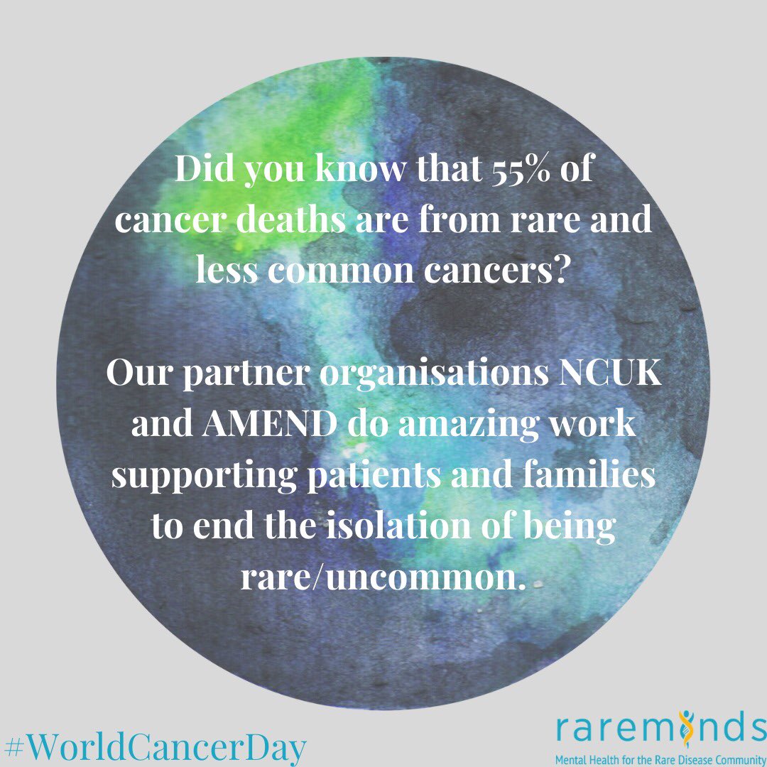 On this <a href="/WorldCancerDay/">World Cancer Day</a> we'd like to celebrate all the small (yet mighty!) organisations who work tirelessly to support those with rare and uncommon cancers. We are honoured to work with you!
<a href="/ncukcharity/">Neuroendocrine Cancer UK #NotJustNECancer</a> 
@AmendInfo 
<a href="/Cancer52org/">Cancer52 also on Bluesky @cancer52org.bsky.social</a> 
#WorldCancerDay