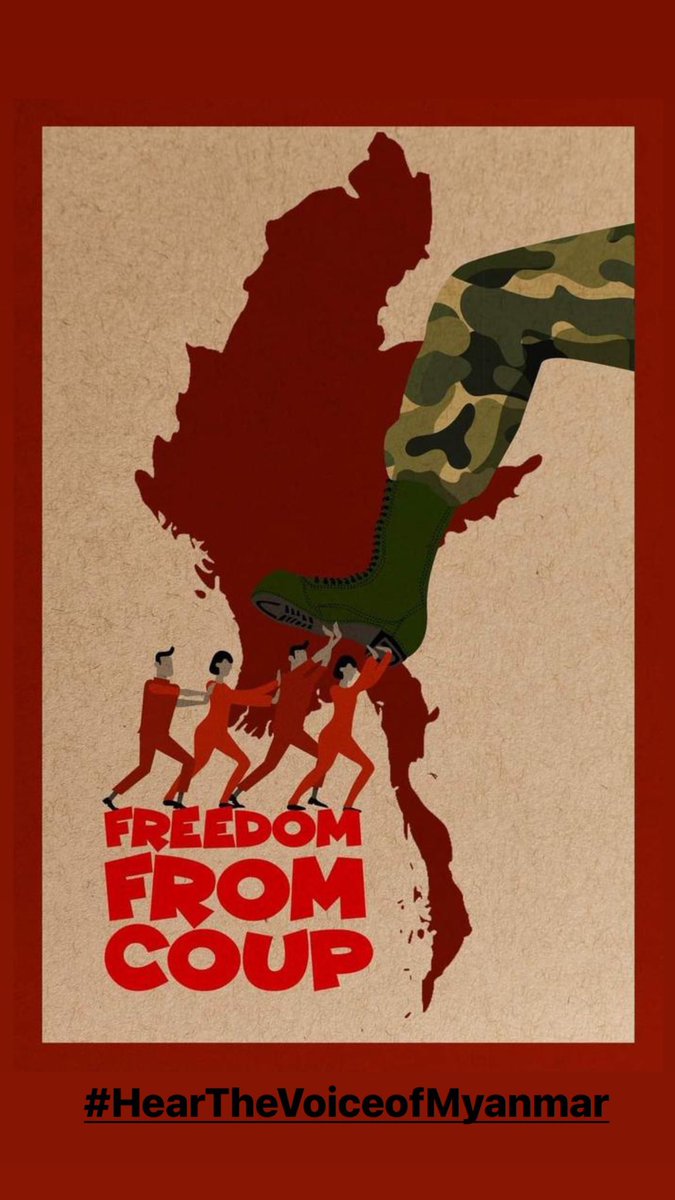 Let the military dictatorship fall. Let the justice prevails!

OUR VOTES MATTER
#RespectOurVotes #HearTheVoiceOfMyanmar