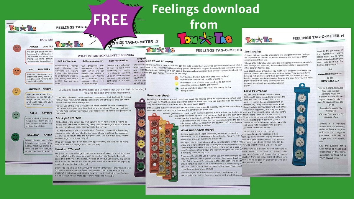 FREE Feelings download packed with tips on how to use visual supports like #TomTag to help children understand and express their feelings orkidideas.com/product/feelin…
#ChildrensMentalHealthWeek #firsttmaster #educhat