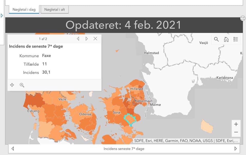 Ingen nye smittede i Faxe Kommune det seneste døgn, det har vi ikke prøvet siden den 13. oktober 👍🏻 kun 11 smittede i kommunen indenfor de seneste 7 dage. Vi skal tilbage til efterårsferien for at finde et lavere smittetryk. Tak for, at I er så gode til at passe på hinanden 🎈