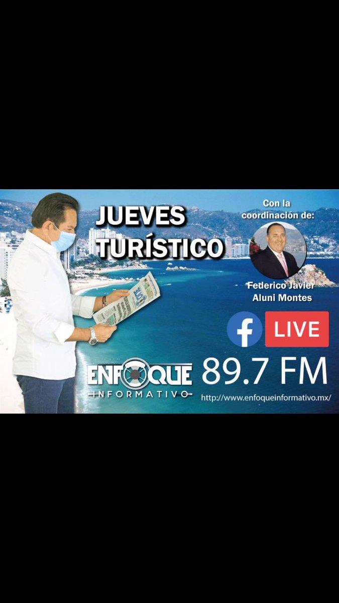Acompáñanos este Jueves Turístico con el tema: La restauranteria en el “Triángulo del Sol. Invitados Lalo Palazuelos Rest Zibu Acapulco; Ricardo Rodríguez Rest KauKan Ixtapa; Christian Verea Rest Del Ángel Inn en Taxco . Los esperamos