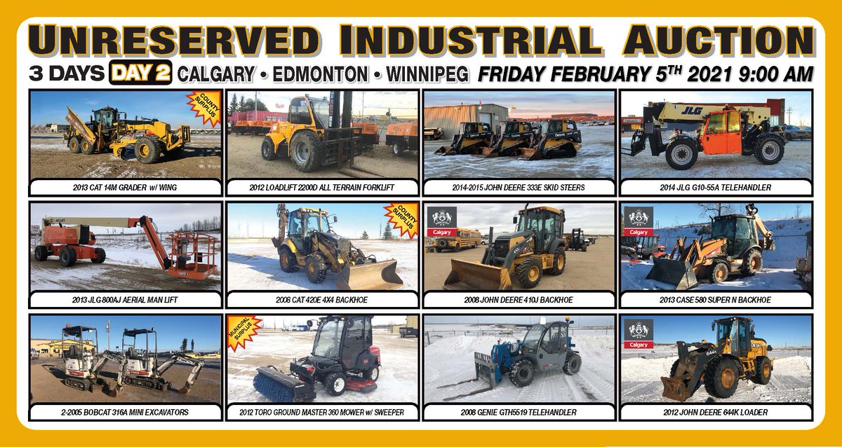 maauctionscom's tweet photo. Its Here! Our 3 Day Unreserved Simulcast Industrial &amp; Automotive Auction. Day 2 is tomorrow Friday February 5th at 9:00 AM Featuring Equipment &amp; Commercial Trailers. Auction registration at https://t.co/VRLJlWuwMZ Info @ https://t.co/Q0Rtxp21YU https://t.co/yq1QwqVhvR